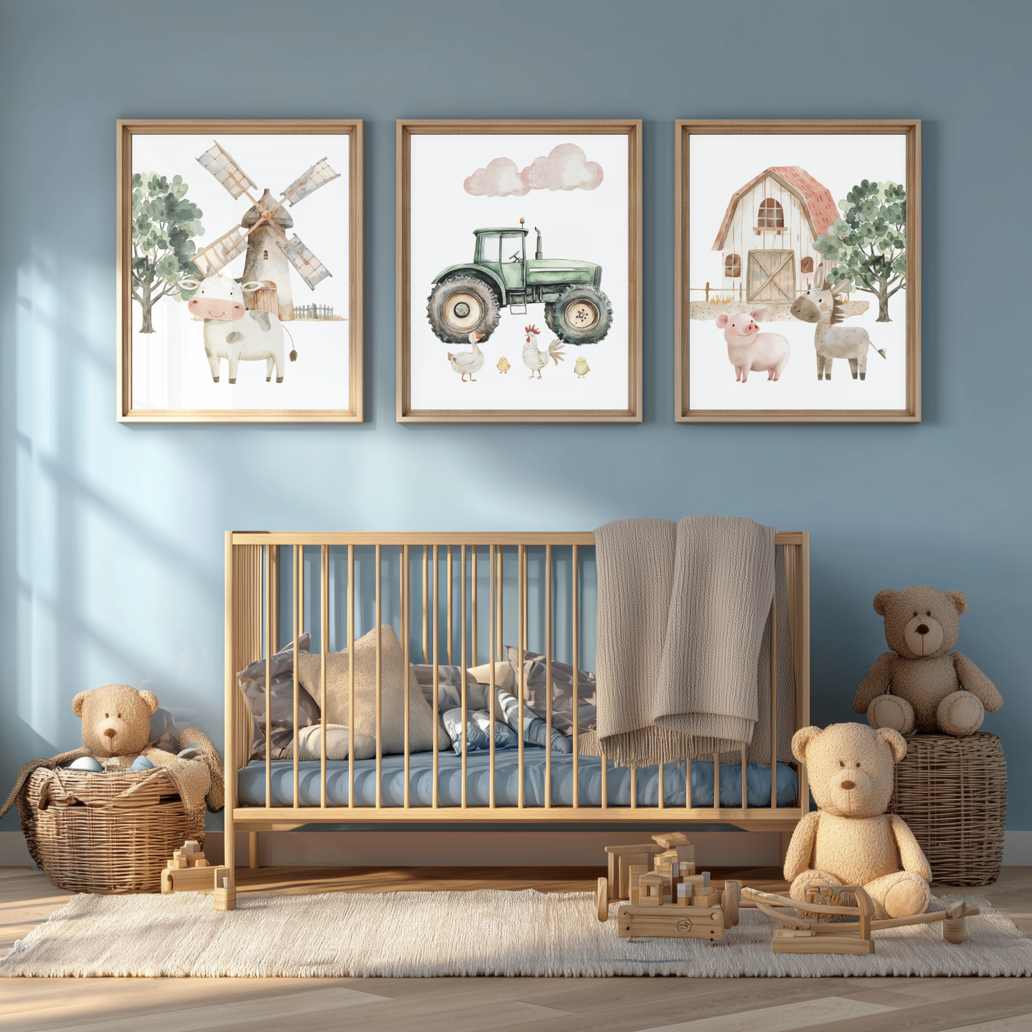 Farm wall art prints (set of 3)