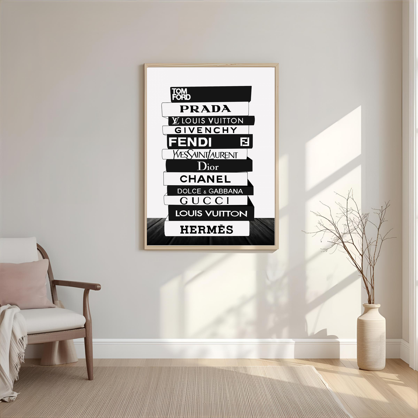 Designer style wall art print