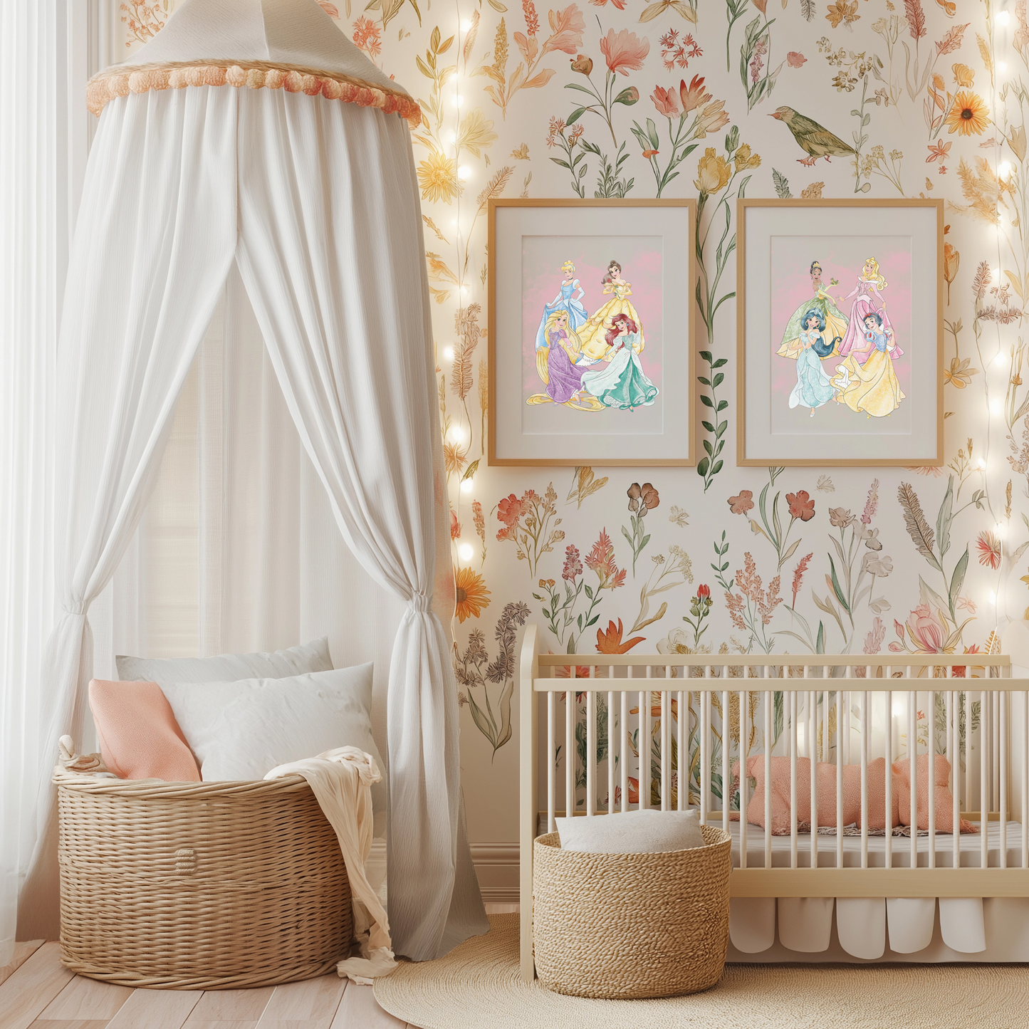 Princess wall art prints (set of 2)