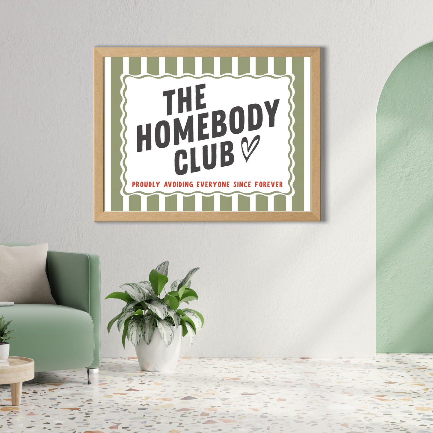 Homebody modern wall art print