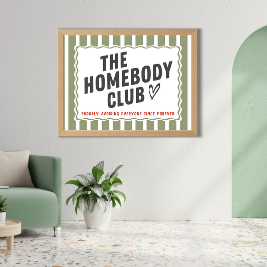 Homebody modern wall art print