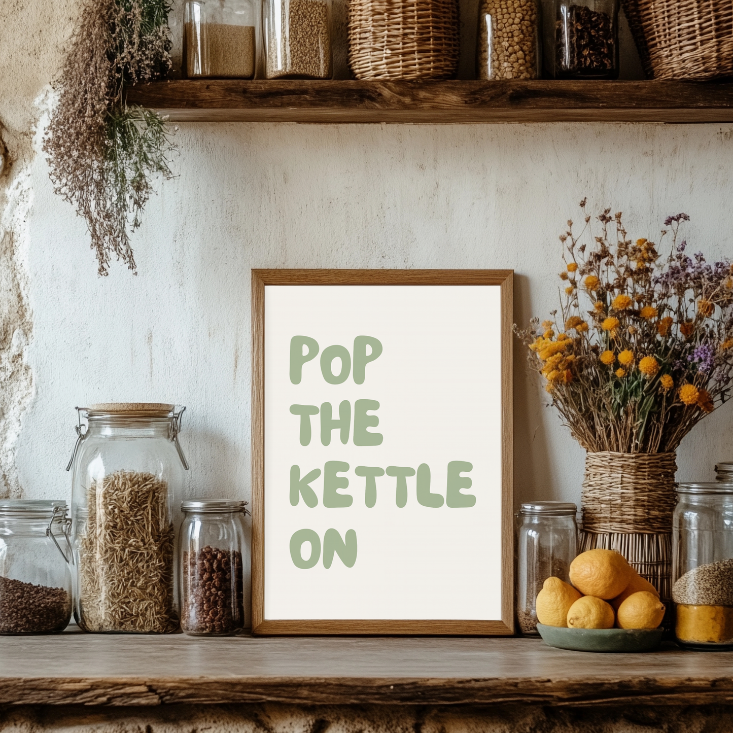 Pop the kettle on wall art print