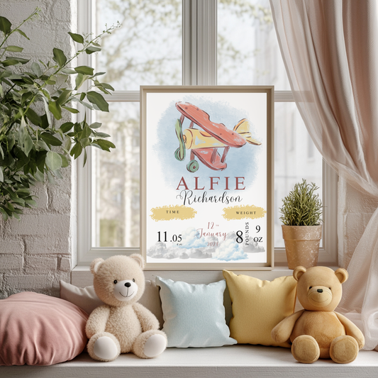 Plane baby details print