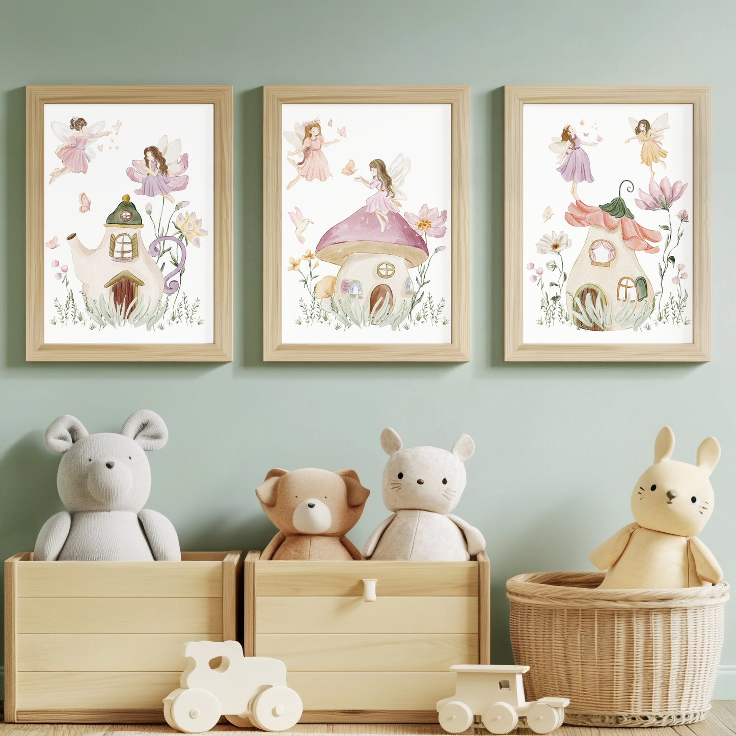 Fairy wall art prints (set of 3)