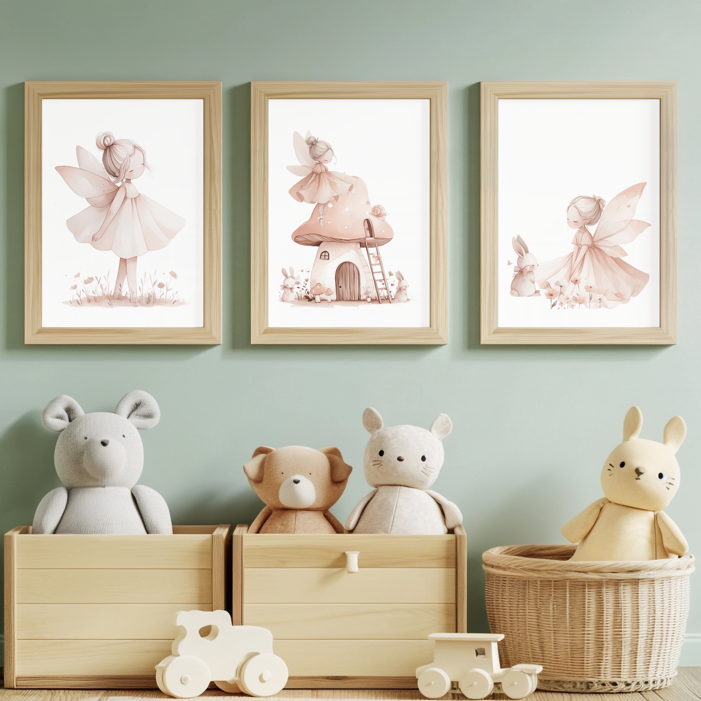 Fairy wall art prints (set of 3)