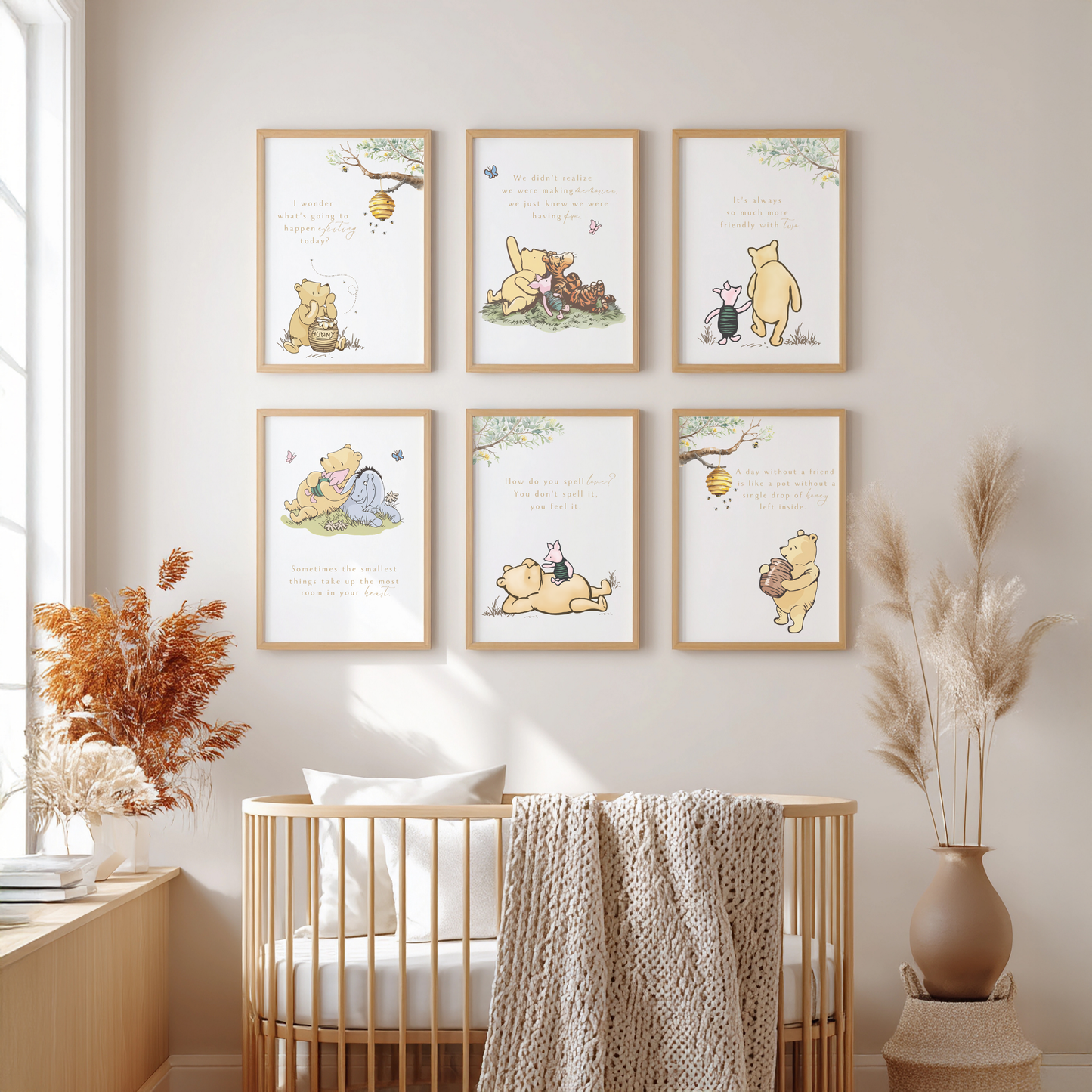 Classic Winnie the Pooh art prints  (set of 6)