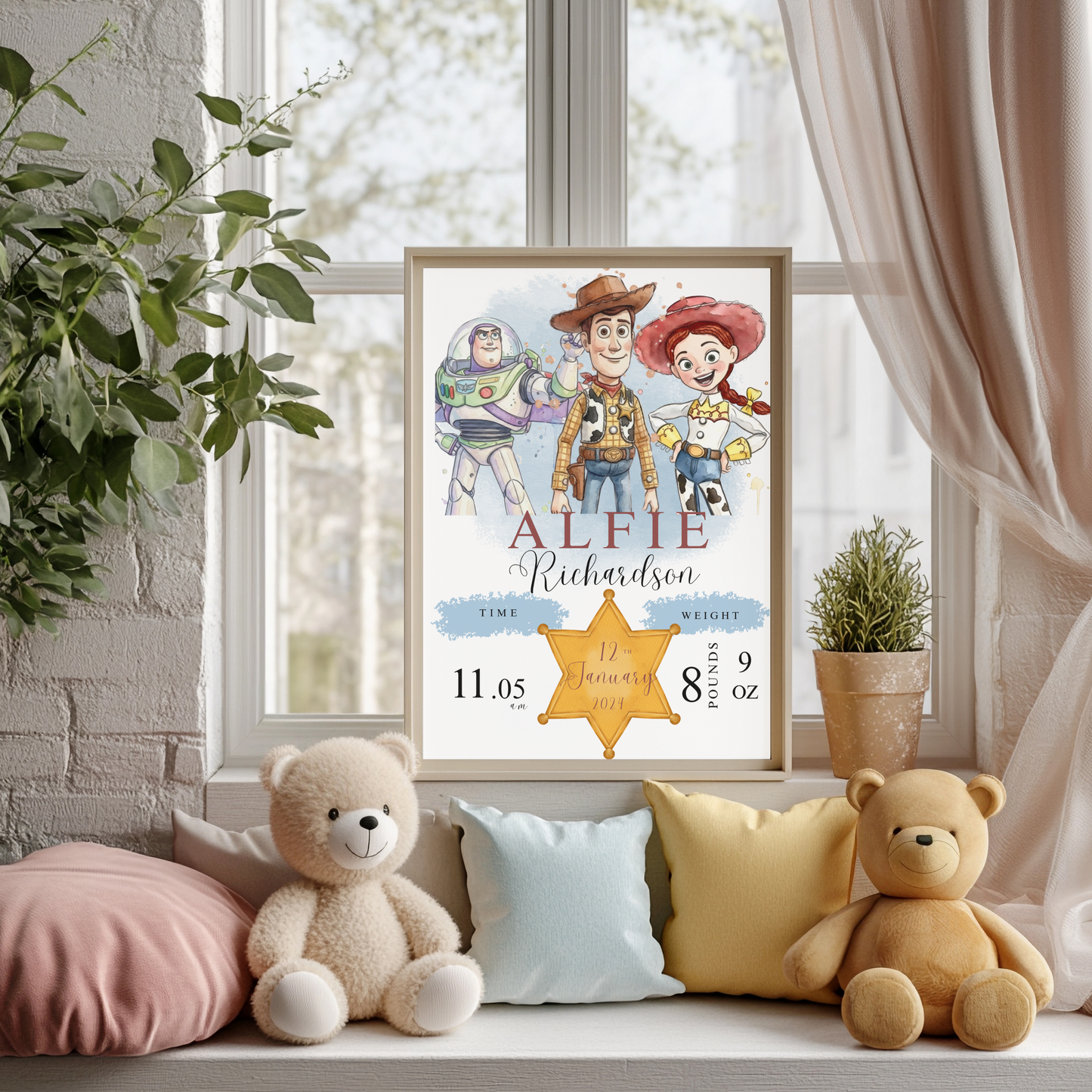 Toy Story baby details print